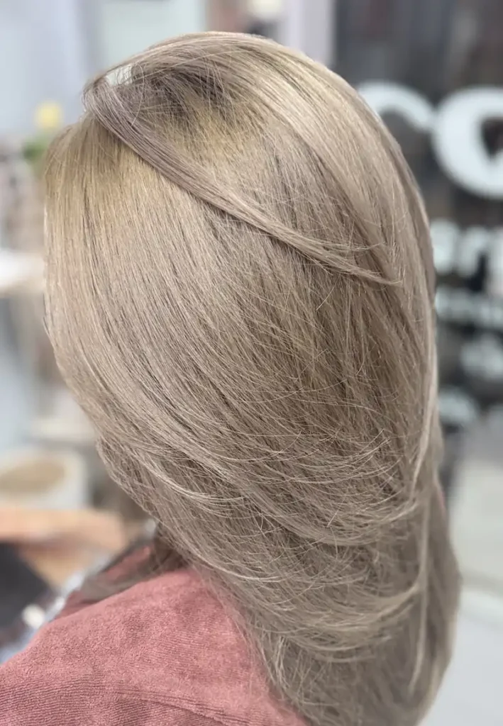 Freshly colored and styled hair by a local Chiang Mai hairdresser